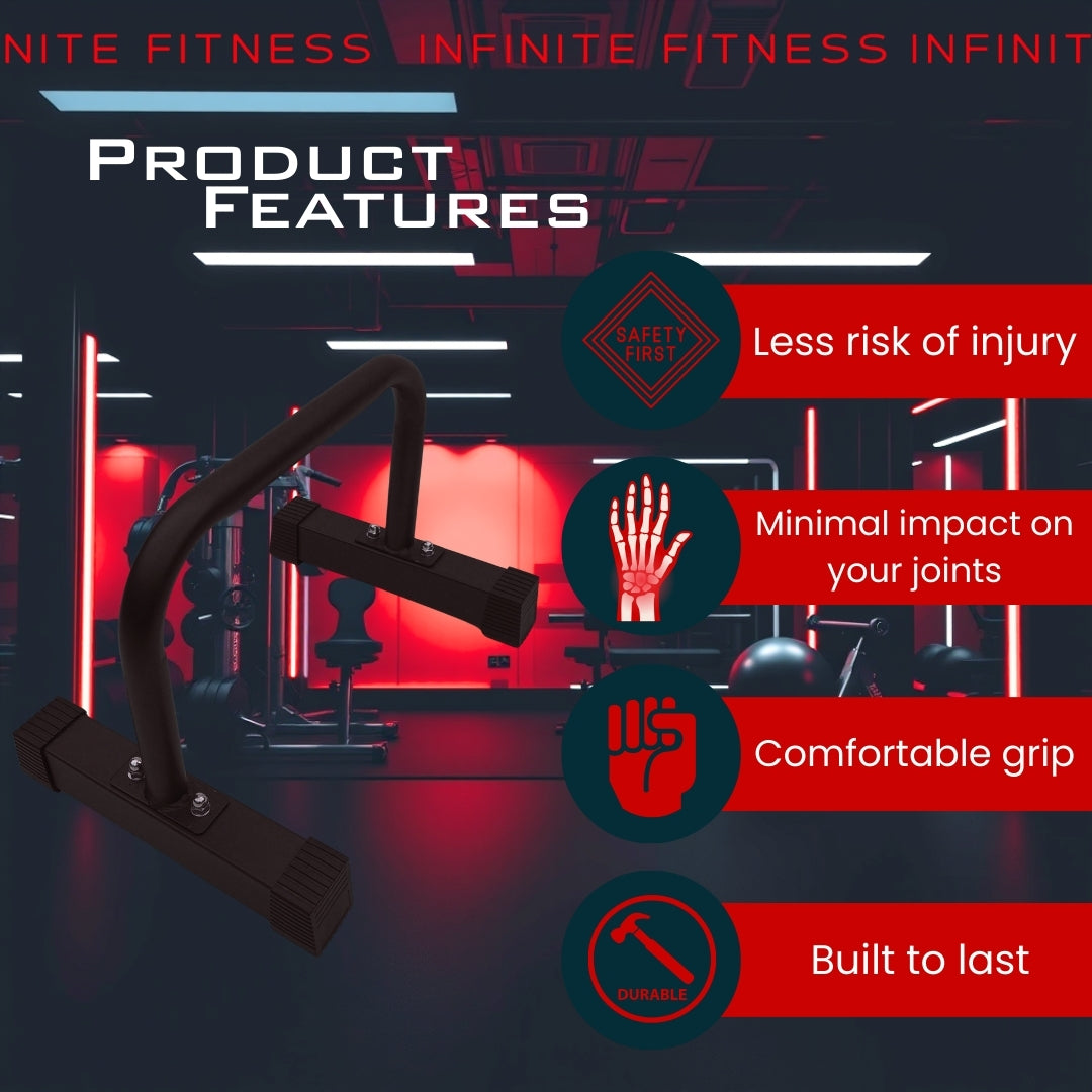 Steel Parallel Bars, Push Up Stand Parallettes with Non-slip Rubber Feet, Calisthenics Training Equipment