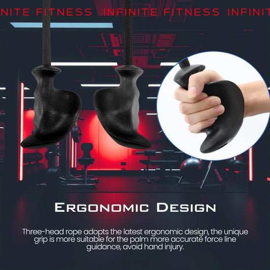Ergonomic Triceps Rope Cable Machine Attachment