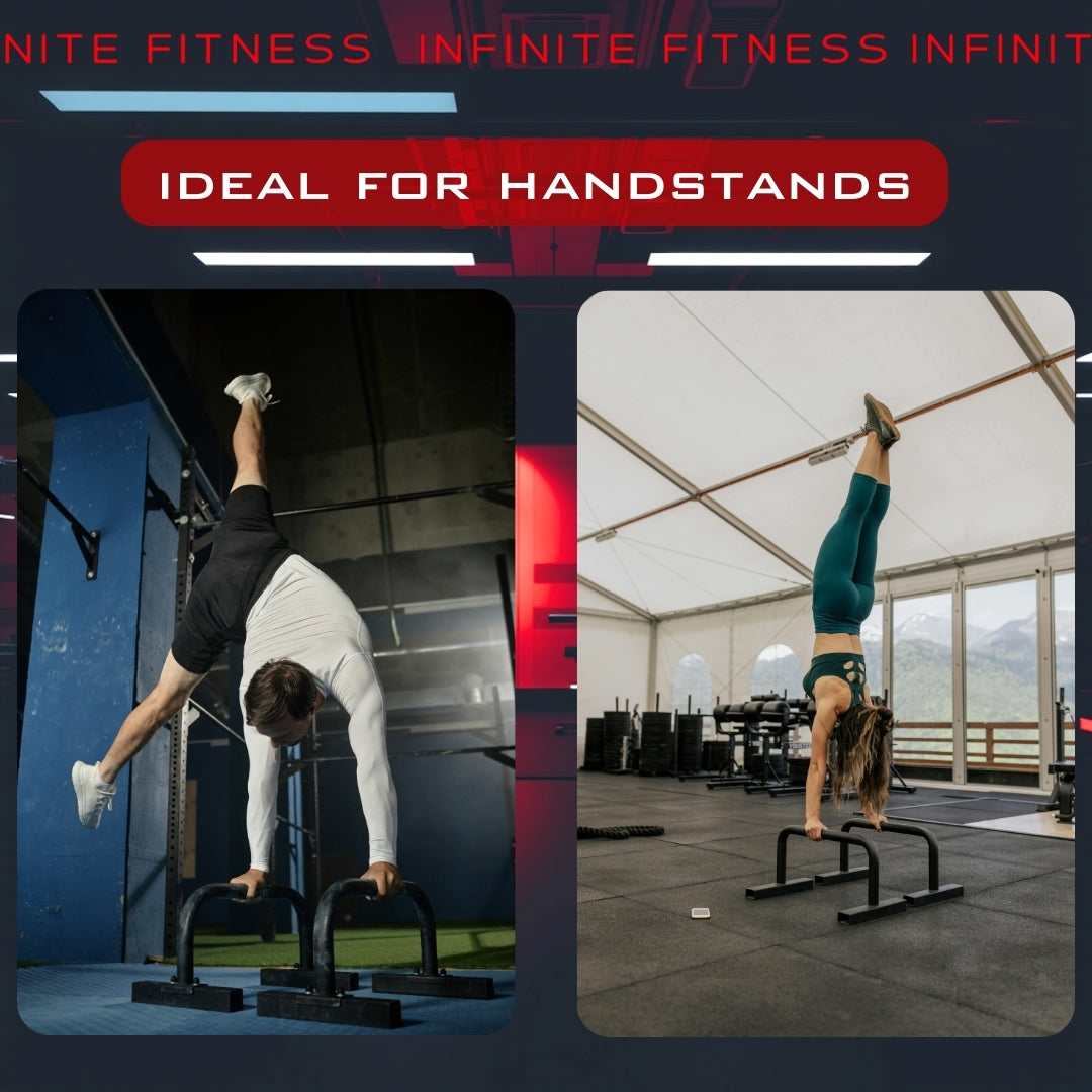 Steel Parallel Bars, Push Up Stand Parallettes with Non-slip Rubber Feet, Calisthenics Training Equipment