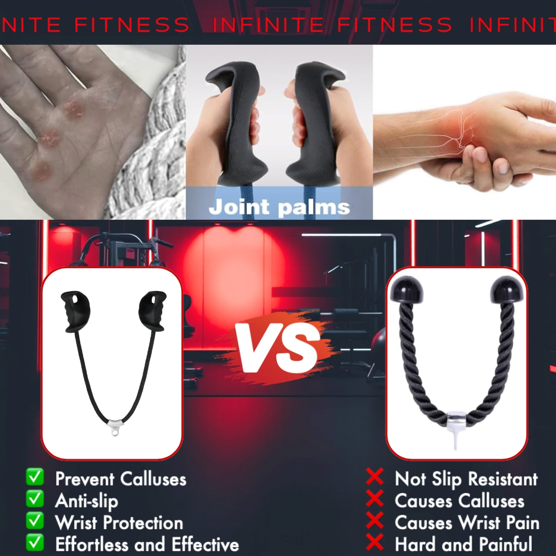 Ergonomic Biceps Rope Cable Machine Attachment