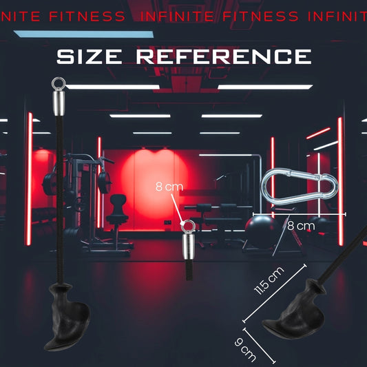 Ergonomic Triceps Individual Ropes Cable Attachments