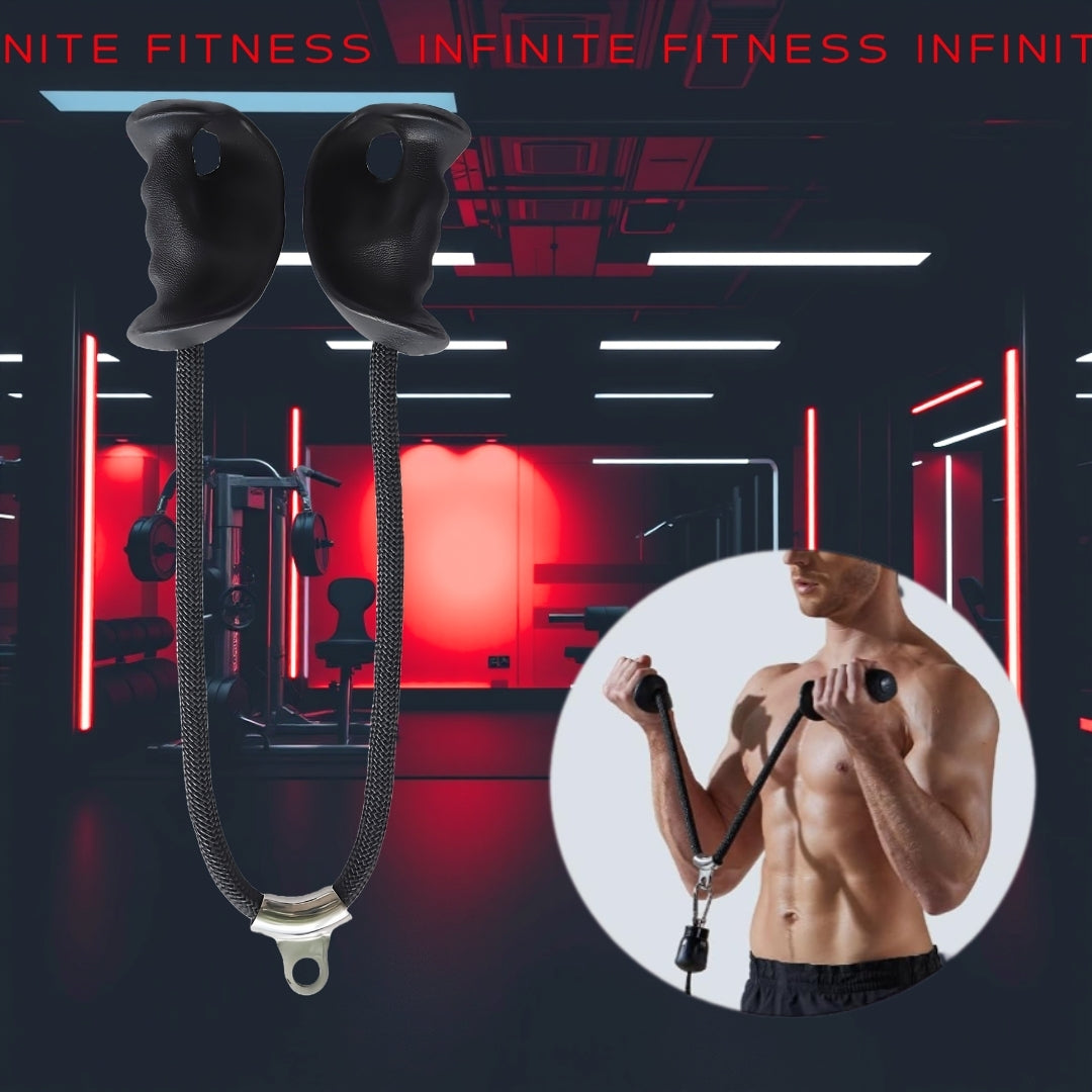 Ergonomic Biceps Rope Cable Machine Attachment
