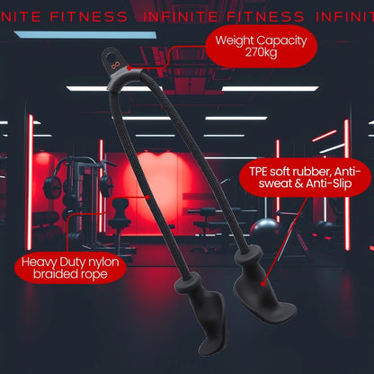 Ergonomic Triceps Rope Cable Machine Attachment