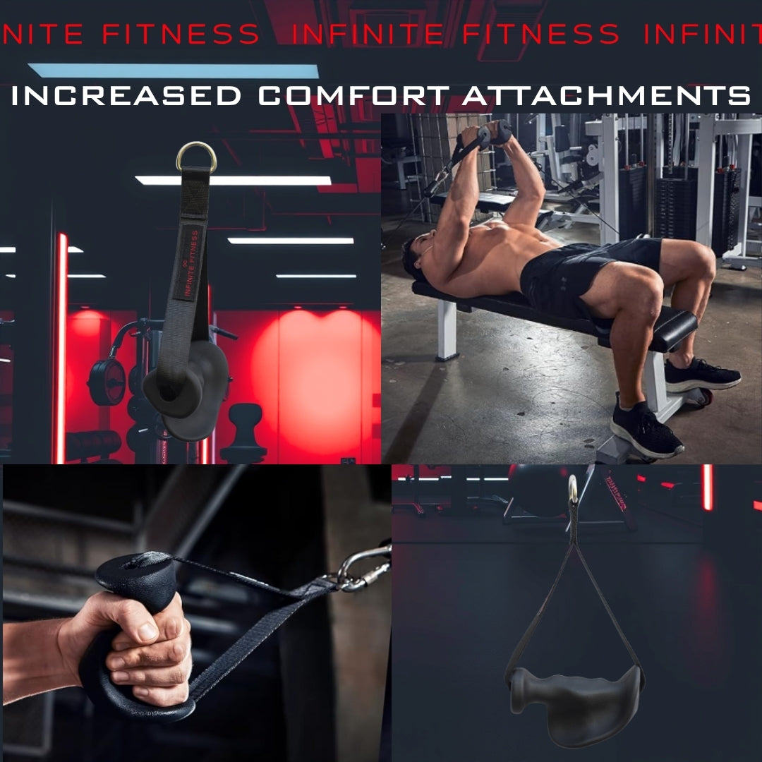 Ergonomic Individual Handles Cable Machine Attachment