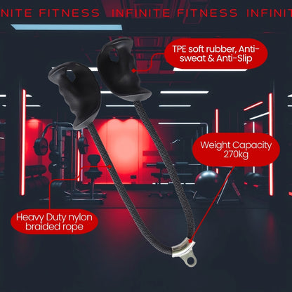 Ergonomic Biceps Rope Cable Machine Attachment