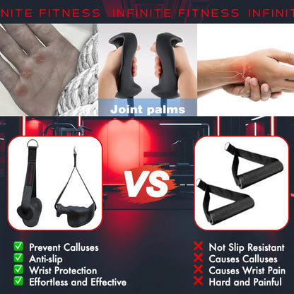Ergonomic Cable Machine Handle - Left Or Right Hand TPE Grip For Arm & Shoulder Workouts