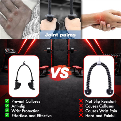Ergonomic Triceps Rope Cable Machine Attachment