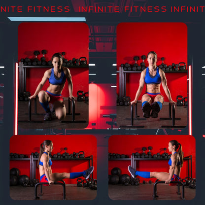 Steel Parallel Bars, Push Up Stand Parallettes with Non-slip Rubber Feet, Calisthenics Training Equipment