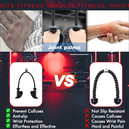 Ergonomic Triceps Rope Cable Machine Attachment