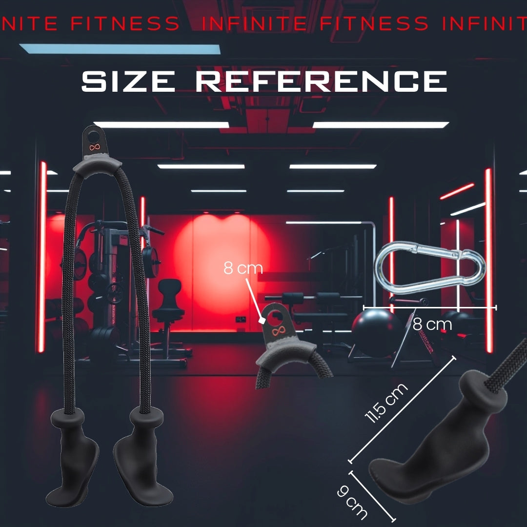 Ergonomic Triceps Rope Cable Machine Attachment